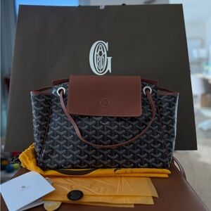 Goyard Black and Brown Tote Bag